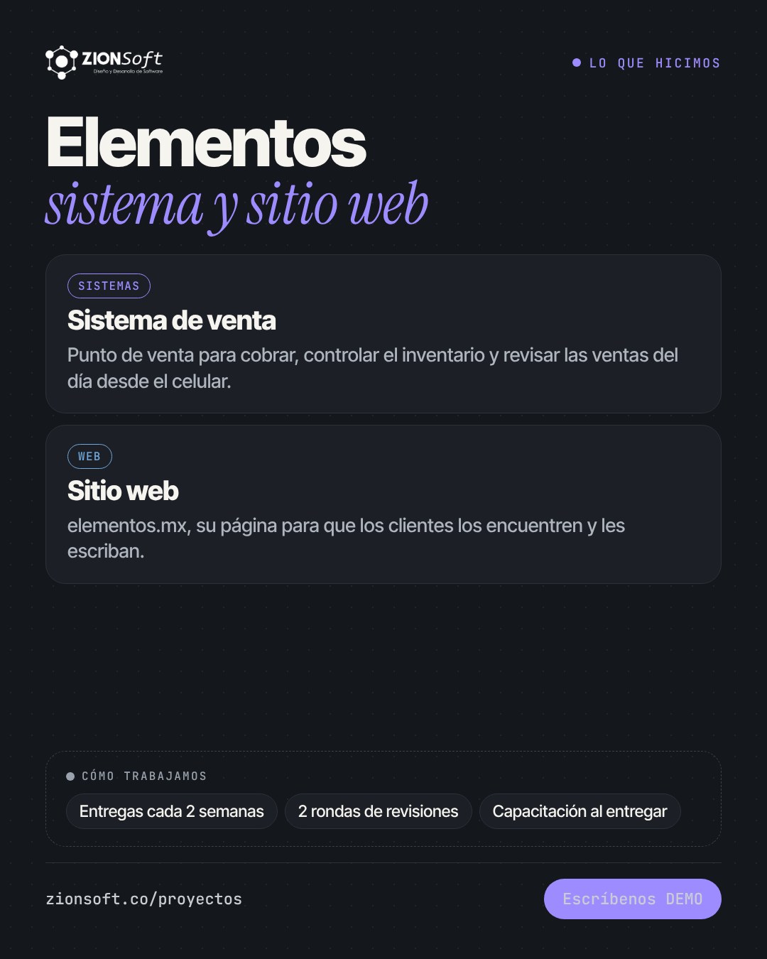 Lo que hicimos para Elementos
