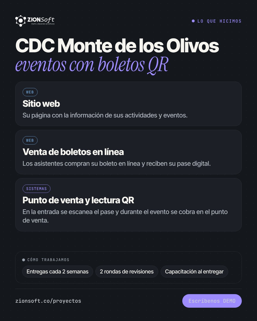 Lo que hicimos para CDC Monte de los Olivos