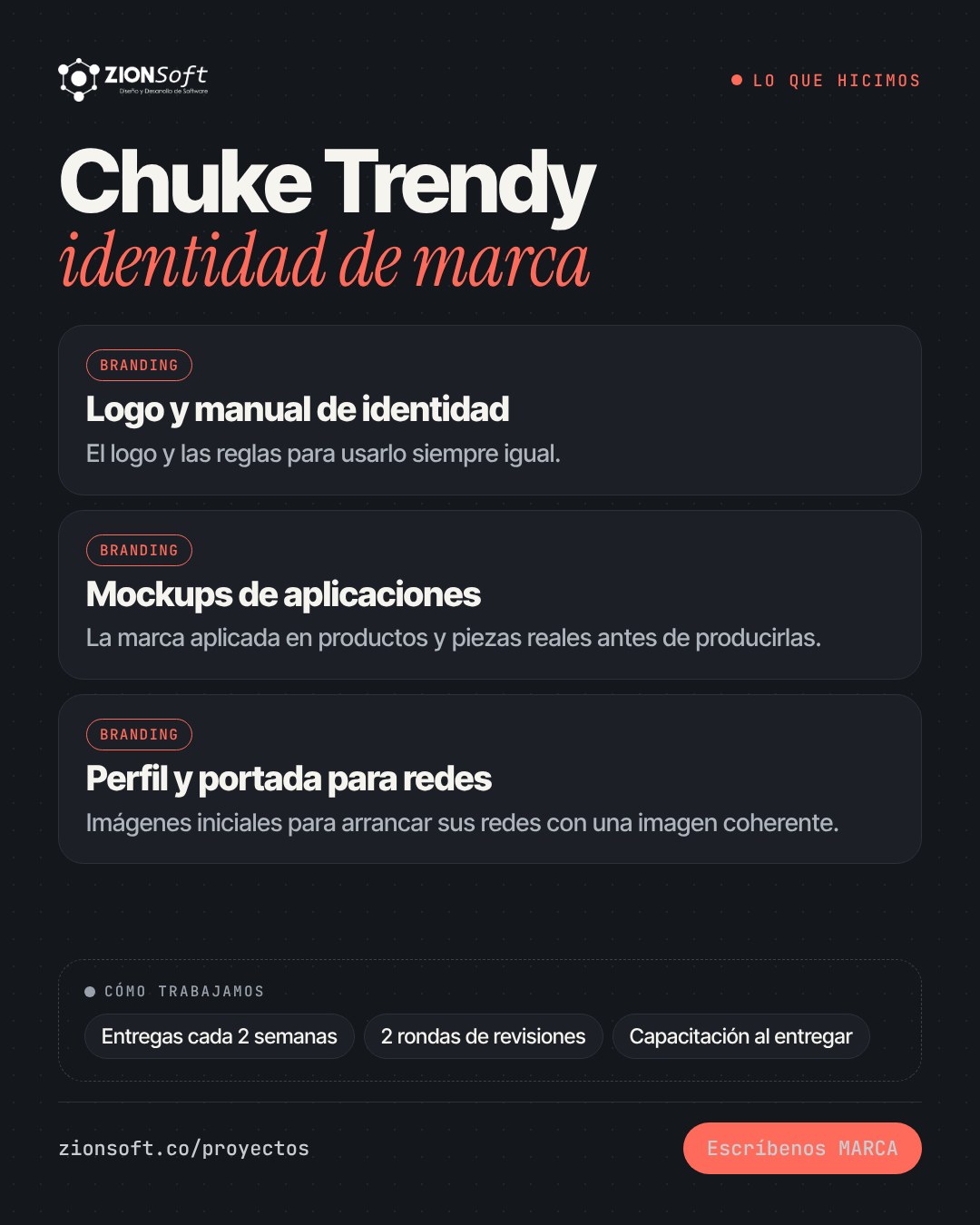 Lo que hicimos para Chuke Trendy